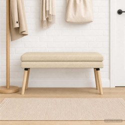 Banc à double couche Crème 110 x 40 x 47 cm Tissu 642113642113