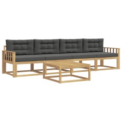 Ensemble de canapés d'extérieur 4 pcs Blanc et anthracite 642114642114