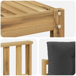 Ensemble de canapés d'extérieur 4 pcs Blanc et anthracite 642114642114