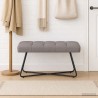 Banc avec capitonnage bouton Taupe 80 x 40 x 46 cm Tissu 642118642118
