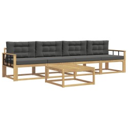 Ensemble de canapés d'extérieur 4 pcs Blanc et anthracite 642121642121