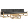 Ensemble de canapés d'extérieur 4 pcs Blanc et anthracite 642121642121
