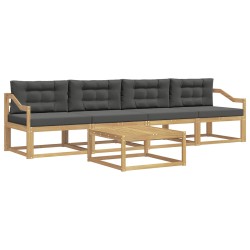Ensemble de canapés d'extérieur 4 pcs Blanc et anthracite 642122642122