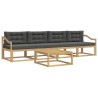 Ensemble de canapés d'extérieur 4 pcs Blanc et anthracite 642122642122