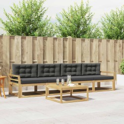 Ensemble de canapés d'extérieur 4 pcs Blanc et anthracite 642123642123