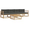 Ensemble de canapés d'extérieur 4 pcs Blanc et anthracite 642124642124