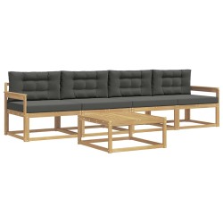 Ensemble de canapés d'extérieur 4 pcs Blanc et anthracite 642128642128