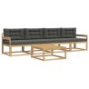Ensemble de canapés d'extérieur 4 pcs Blanc et anthracite 642128642128