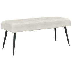 Banc avec capitonnage bouton Crème 110 x 40 x 46 cm Velours 642131642131