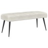 Banc avec capitonnage bouton Crème 110 x 40 x 46 cm Velours 642131642131