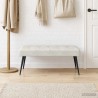 Banc avec capitonnage bouton Crème 110 x 40 x 46 cm Velours 642131642131
