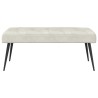 Banc avec capitonnage bouton Crème 110 x 40 x 46 cm Velours 642131642131