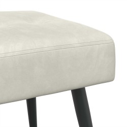Banc avec capitonnage bouton Crème 110 x 40 x 46 cm Velours 642131642131