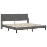 Cadre de lit avec matelas Gris foncé 180 x 200 cm Velours 642135642135