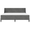 Cadre de lit avec matelas Gris foncé 180 x 200 cm Velours 642135642135