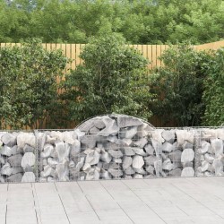 Paniers à gabions arqués 10 pcs 200x50x60/80 cm Fer galvanisé 642139642139