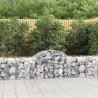 Paniers à gabions arqués 10 pcs 200x50x60/80 cm Fer galvanisé 642139642139