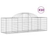 Paniers à gabions arqués 10 pcs 200x50x60/80 cm Fer galvanisé 642139642139