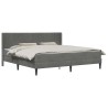 Cadre de lit avec matelas Gris foncé 180 x 200 cm Velours 642146642146