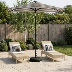 Parasol de jardin avec lumières LED et base 230 x 230 cm 642147642147