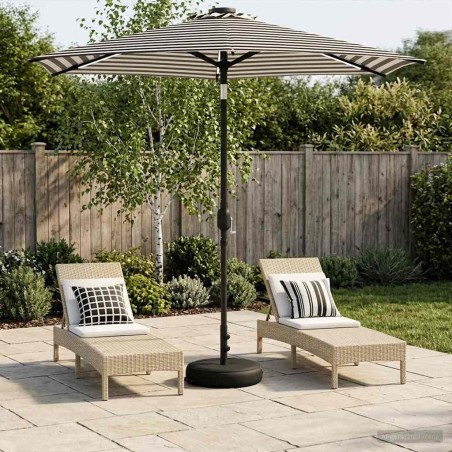 Parasol de jardin avec lumières LED et base 230 x 230 cm 642147642147