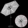 Parasol de jardin avec lumières LED et base 230 x 230 cm 642147642147