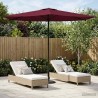 Parasol de jardin 270 x 270 cm Polyester Rectangulaire Bordeaux 642149642149