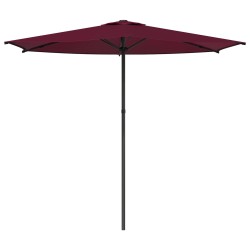 Parasol de jardin 270 x 270 cm Polyester Rectangulaire Bordeaux 642149642149