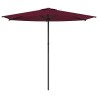 Parasol de jardin 270 x 270 cm Polyester Rectangulaire Bordeaux 642149642149