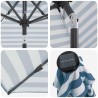 Parasol de jardin avec lumières LED et base 270 x 270 cm 642150642150