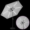 Parasol de jardin avec lumières LED et base 270 x 270 cm 642151642151