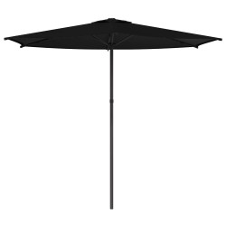 Parasol de jardin 270 x 270 cm Polyester Rectangulaire Noir 642152642152
