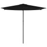 Parasol de jardin 270 x 270 cm Polyester Rectangulaire Noir 642152642152