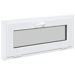 Fenêtre de sous-sol RISOR 90 x 40 cm PVC et verre Blanc 642156642156