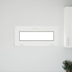 Fenêtre de sous-sol RISOR 90 x 40 cm PVC et verre Blanc 642156642156