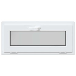 Fenêtre de sous-sol RISOR 90 x 40 cm PVC et verre Blanc 642156642156