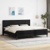 Cadre de lit avec matelas Noir 180 x 200 cm Velours 642176642176