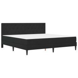 Cadre de lit avec matelas Noir 180 x 200 cm Velours 642176642176