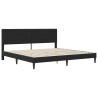 Cadre de lit avec matelas Noir 180 x 200 cm Velours 642176642176