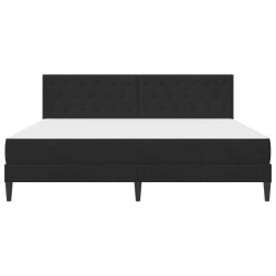 Cadre de lit avec matelas Noir 180 x 200 cm Velours 642176642176