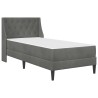 Cadre de lit avec matelas Gris foncé 90 x 190 cm Velours 642177642177