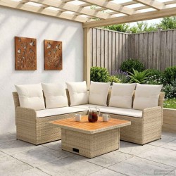 Ensembles de meubles 4 pcs Beige et crème Rotin PE 642179642179