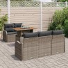 Ensemble de canapé de jardin 6 pcs Gris Poly rotin 642185642185
