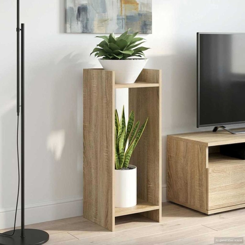 Support de Plante 2 pc Chêne Sonoma 30 x 30 x 80 cm 642186642186