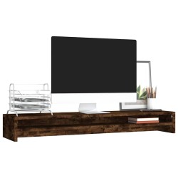 Support de moniteur Chêne fumé 100x24x13 cm Bois d'ingénierie 642188642188