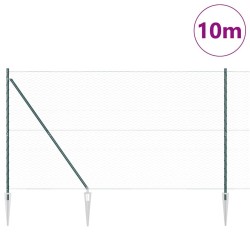 Clôture hexagonale avec poteau 10 x 1,5 m Vert Maille 642191642191