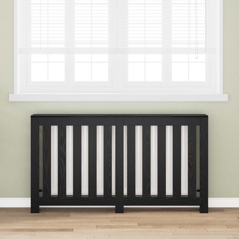 Cache-Radiateur Chêne noir 149 x 20 x 82 cm Bois d'ingénierie 642200642200