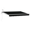 Auvent rétractable électrique Noir et Blanc 3,5 x 2,5 m 642215642215
