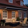 Auvent rétractable électrique Noir et Blanc 3,5 x 2,5 m 642215642215