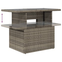 Ensemble de canapé de jardin 6 pcs avec coussins gris résine tressée 642222642222
